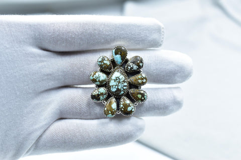 Handmade Dry Creek Turquoise & Sterling Silver Adjustable Ring
