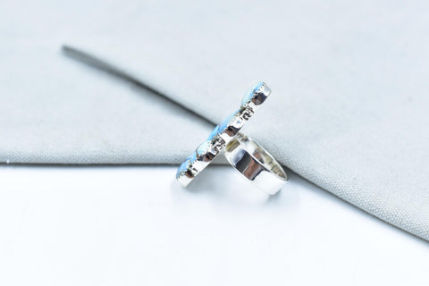 Handmade Golden Hill Turquoise & Sterling Silver Ring Adjustable Ring