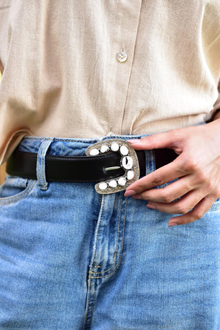 Handmade White Buffalo & Sterling Silver Statement Belt Buckles