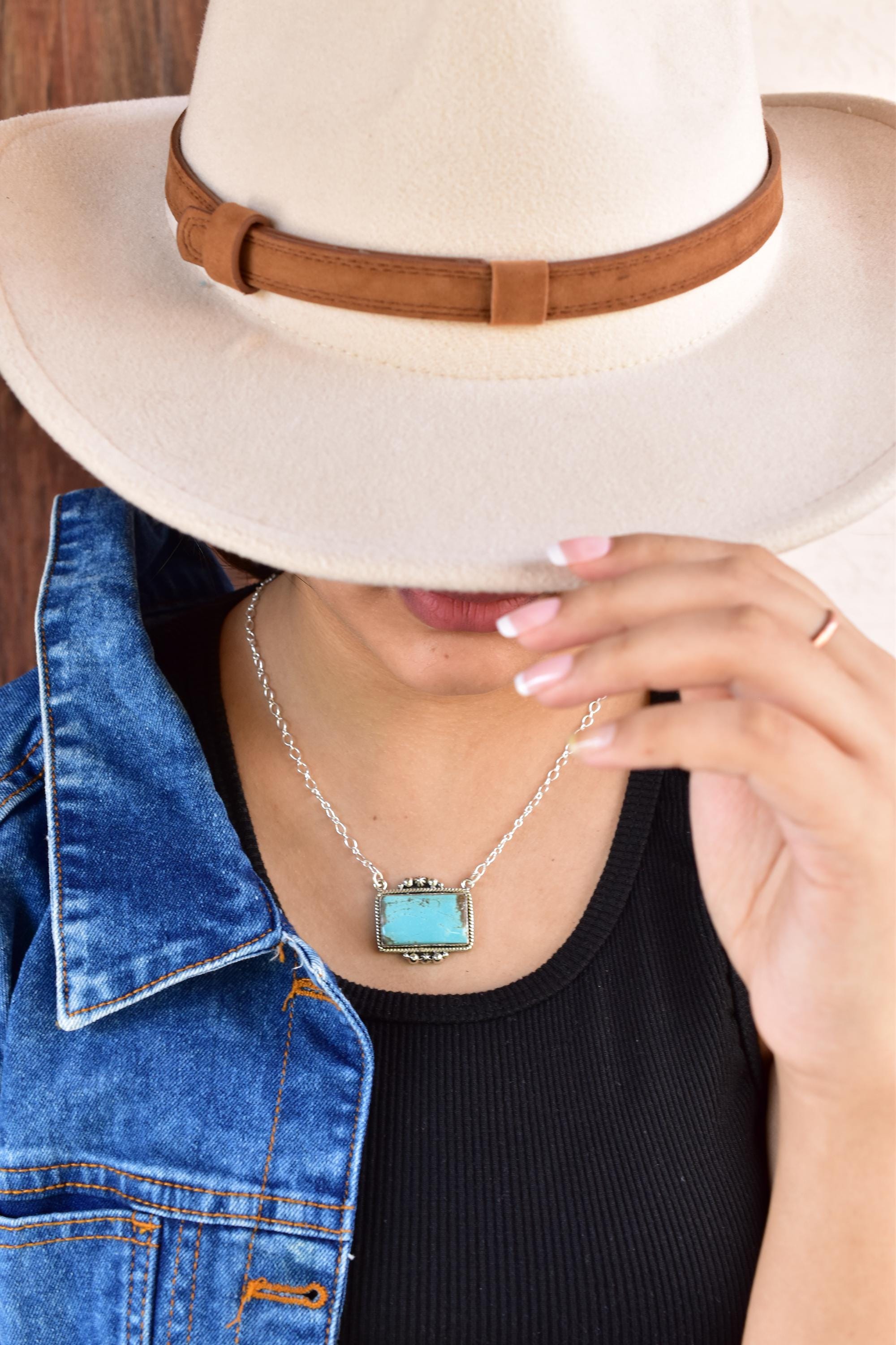 Handmade Number 8 Turquoise Sterling Silver Necklace with 18 inch Adjustable Chain