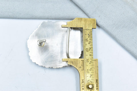 Handmade Blue Ridge Turquoise & Sterling Silver Belt Buckle