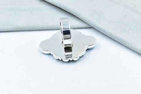 Handmade Golden Hill Turquoise & Sterling Silver Ring Adjustable Ring
