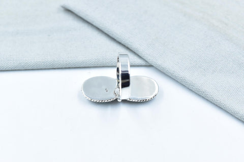Handmade Number 8 Turquoise & Sterling Silver Adjustable Ring