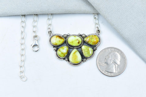 Handmade Palomino Sterling Silver Necklace with 18 inch Adjustable Chain