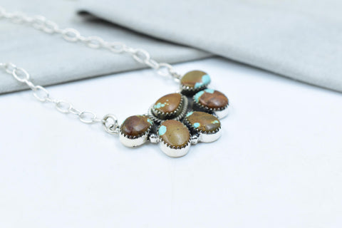Handmade Number 8 Turquoise Sterling Silver Necklace with 20 inch Adjustable Chain