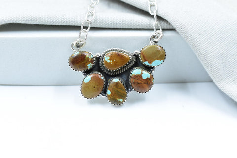 Handmade Number 8 Turquoise Sterling Silver Necklace with 20 inch Adjustable Chain