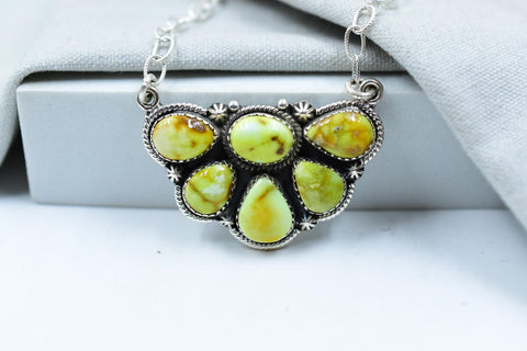 Handmade Palomino Sterling Silver Necklace with 18 inch Adjustable Chain