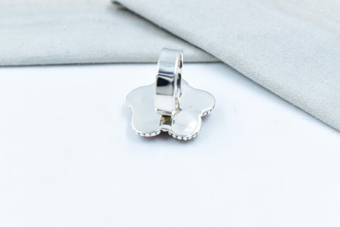 Handmade Pink Conch, Pearl & Sterling Silver Adjustable Ring