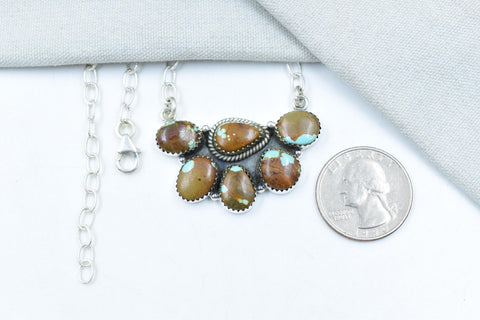 Handmade Number 8 Turquoise Sterling Silver Necklace with 20 inch Adjustable Chain