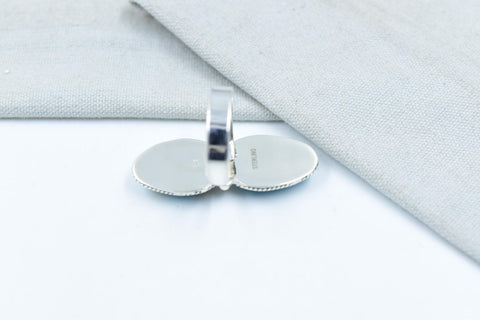 Handmade Kingman Turquoise & Sterling Silver Adjustable Ring