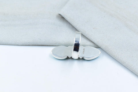 Handmade Kingman Turquoise & Sterling Silver Adjustable Ring