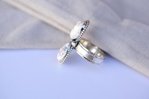 Handmade Wild Horse & Sterling Silver Adjustable Ring