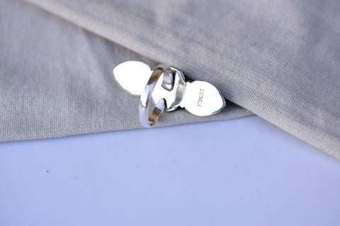 Handmade Number 8 Turquoise & Sterling Silver Adjustable Ring