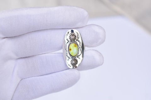 Handmade Palomino Turquoise & Sterling Silver Adjustable Ring