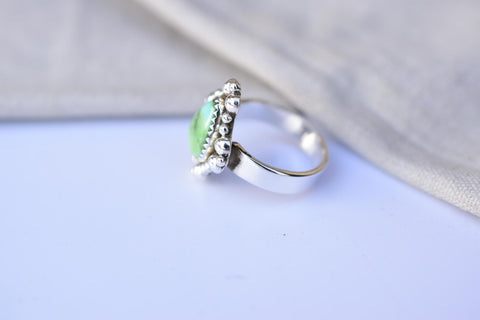 Handmade Sonoran Mountain Turquoise & Sterling Silver Adjustable Ring
