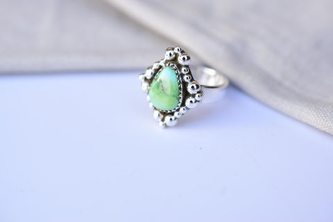 Handmade Sonoran Mountain Turquoise & Sterling Silver Adjustable Ring